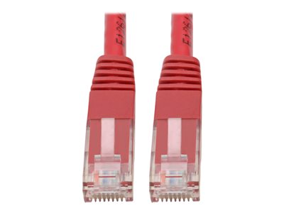 Tripp Lite   Premium Cat5/5e/6 Gigabit Molded Patch Cable, 24 AWG, 550 MHz/1 Gbps (RJ45 M/M), Red, 2 ft. patch cable 2 ft red N200-002-RD