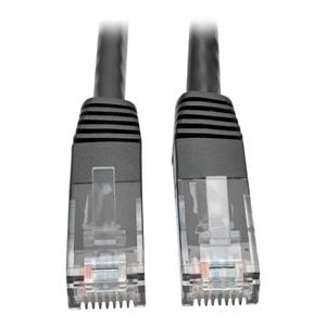 Tripp Lite   Cat6 Gigabit Molded Patch Cable RJ45 M/M 550MHz 24 AWG Black 15′ patch cable 15 ft black N200-015-BK