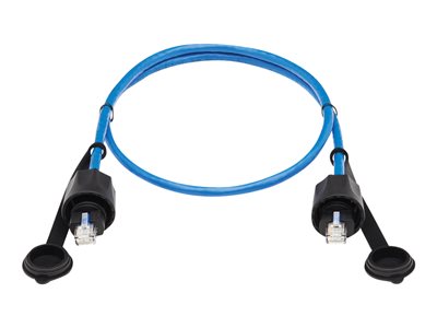 Tripp Lite   Industrial Cat6 UTP Ethernet Cable (RJ45 M/M), 100W PoE, CMR-LP, IP68, Blue, 3 ft. patch cable 3 ft blue N200P-003BL-IND