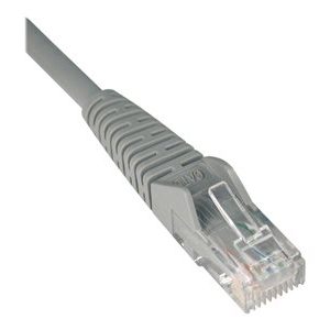 Tripp Lite   1ft Cat6 Gigabit Snagless Molded Patch Cable RJ45 M/M Gray 1′ patch cable 1 ft gray N201-001-GY