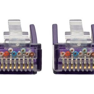 Tripp Lite   1ft Cat6 Snagless Molded Patch Cable UTP Purple RJ45 M/M patch cable 1 ft purple N201-001-PU