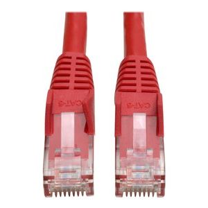 Tripp Lite   1ft Cat6 Gigabit Snagless Molded Patch Cable RJ45 M/M Red 1′ patch cable 1 ft red N201-001-RD