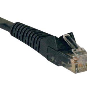 Tripp Lite   3ft Cat6 Gigabit Snagless Molded Patch Cable RJ45 M/M Black 3′ patch cable 3 ft black N201-003-BK