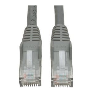 Tripp Lite   6ft Cat6 Gigabit Snagless Molded Patch Cable RJ45 M/M Gray 6′ patch cable 6 ft gray N201-006-GY