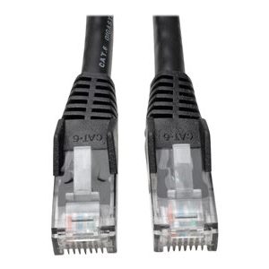 Tripp Lite   7ft Cat6 Gigabit Snagless Molded Patch Cable RJ45 M/M Black 7′ patch cable 7 ft black N201-007-BK