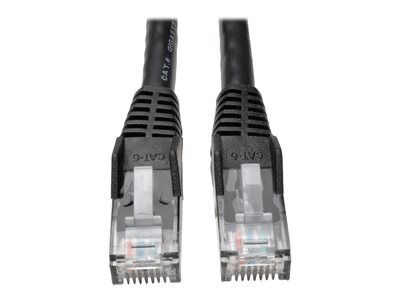 Tripp Lite   Premium Cat6 Gigabit Snagless Molded UTP Patch Cable, 24 AWG, 550 MHz/1 Gbps (RJ45 M/M), Black, 8 ft. patch cable 8 ft black N201-008-BK