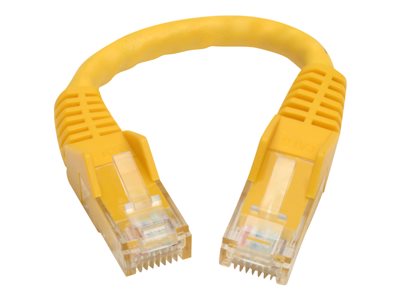 Tripp Lite   Premium Cat6 Gigabit Snagless Molded UTP Patch Cable, 24 AWG, 550 MHz/1 Gbps (RJ45 M/M), Yellow, 6 in. patch cable 5.9 in yellow N201-06N-YW