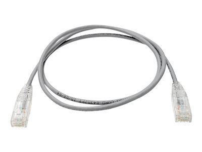 Tripp Lite   Cat6 UTP Patch Cable (RJ45) M/M, Gigabit, Snagless, Molded, Slim, Gray, 3 ft. patch cable 3 ft gray N201-S03-GY