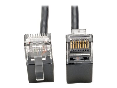 Tripp Lite   Cat6 Gigabit Patch Cable Snagless Right-Angle UTP Slim Black 2ft patch cable 2 ft black N201-SR2-BK
