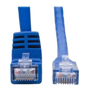 Tripp Lite   Cat6 Patch Cable Down-Angled RJ45 UTP Gbe Molded M/M Blue 1ft patch cable 1 ft blue N204-001-BL-DN