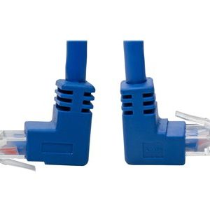 Tripp Lite   Cat6 Patch Cable Up-Angled / Down Angled UTP Molded M/M Blue 1ft patch cable 1 ft blue N204-001-BL-UD