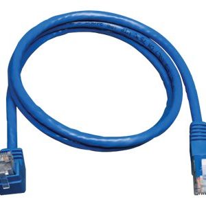 Tripp Lite   10ft Cat6 Gigabit Molded Patch Cable RJ45 Right Angle Up to Straight M/M Blue 10′ patch cable 10 ft blue N204-010-BL-UP