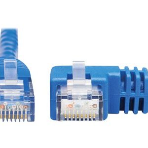 Tripp Lite   Right-Angle Cat6 Gigabit Molded UTP Ethernet Cable (RJ45 Right-Angle M to RJ45 M), Blue, 15 ft. patch cable 15 ft blue N204-015-BL-RA