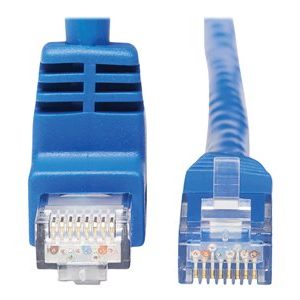Tripp Lite   Up-Angle Cat6 Gigabit Molded UTP Ethernet Cable (RJ45 Right-Angle Up M to RJ45 M), Blue, 15 ft. patch cable 15 ft blue N204-015-BL-UP