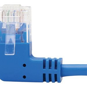 Tripp Lite   Left-Angle Cat6 Gigabit Molded Slim UTP Ethernet Cable (RJ45 Left-Angle M to RJ45 M), Blue, 3 ft. patch cable 3 ft blue N204-S03-BL-LA