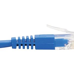 Tripp Lite   Down-Angle Cat6 Gigabit Molded Slim UTP Ethernet Cable (RJ45 Right-Angle Down M to RJ45 M), Blue, 5 ft. patch cable 5 ft blue N204-S05-BL-DN