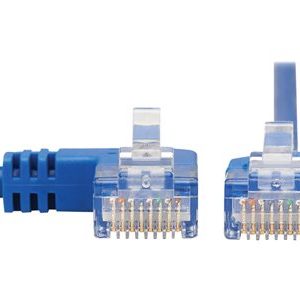 Tripp Lite   Left-Angle Cat6 Gigabit Molded Slim UTP Ethernet Cable (RJ45 Left-Angle M to RJ45 M), Blue, 5 ft. patch cable 5 ft blue N204-S05-BL-LA