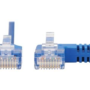 Tripp Lite   Right-Angle Cat6 Gigabit Molded Slim UTP Ethernet Cable (RJ45 Right-Angle M to RJ45 M), Blue, 5 ft. patch cable 5 ft blue N204-S05-BL-RA