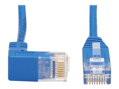 Tripp Lite   Down-Angle Cat6 Gigabit Molded Slim UTP Ethernet Cable (RJ45 Right-Angle Down M to RJ45 M), Blue, 7 ft. patch cable 7 ft blue N204-S07-BL-DN