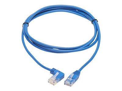 Tripp Lite   Left-Angle Cat6 Gigabit Molded Slim UTP Ethernet Cable (RJ45 Left-Angle M to RJ45 M), Blue, 7 ft. patch cable 7 ft blue N204-S07-BL-LA