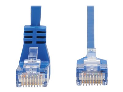 Tripp Lite   Down-Angle Cat6 Gigabit Molded Slim UTP Ethernet Cable (RJ45 Right-Angle Down M to RJ45 M), Blue, 10 ft. patch cable 10 ft blu… N204-S10-BL-DN