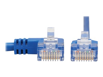 Tripp Lite   Left-Angle Cat6 Gigabit Molded Slim UTP Ethernet Cable (RJ45 Left-Angle M to RJ45 M), Blue, 10 ft. patch cable 10 ft blue N204-S10-BL-LA