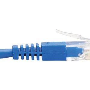 Tripp Lite   Down-Angle Cat6 Gigabit Molded Slim UTP Ethernet Cable (RJ45 Right-Angle Down M to RJ45 M), Blue, 20 ft. patch cable 20 ft blu… N204-S20-BL-DN