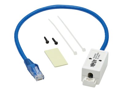 Tripp Lite   Cat6 Junction Box Cable Assembly Surface Mount, Unshielded, PoE+, RJ45/110 Punchdown, 18 in., Blue network cable 1.5 ft blue N237-P18N-WHSH