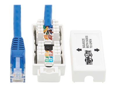 Tripp Lite   Cat6 Junction Box Cable Assembly Surface Mount, Unshielded, PoE+, RJ45/110 Punchdown, 18 in., Blue network cable 1.5 ft blue N237-P18N-WHSH