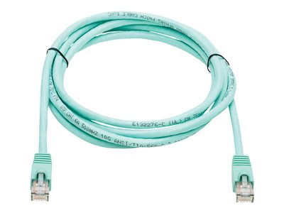 Tripp Lite   7ft Augmented Cat6 Cat6a Snagless 10G Patch Cable RJ45 M/M Aqua 7′ patch cable 7 ft aqua blue N261-007-AQ
