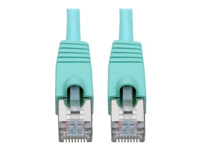 Tripp Lite   Cat6a 10G-Certified Snagless Shielded STP Network Patch Cable (RJ45 M/M), PoE, Aqua, 1 ft. patch cable 1 ft aqua N262-001-AQ