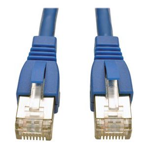 Tripp Lite   1ft Augmented Cat6 Cat6a Shielded 10G Patch Cable RJ45 Blue 1′ patch cable 1 ft blue N262-001-BL