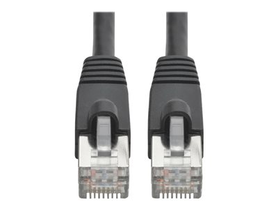 Tripp Lite   Cat6a 10G-Certified Snagless Shielded STP Ethernet Cable (RJ45 M/M), PoE, Black, 2 ft. patch cable 2 ft black N262-002-BK