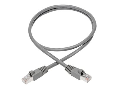 Tripp Lite   Cat6a 10G-Certified Snagless Shielded STP Network Patch Cable (RJ45 M/M), PoE, Gray, 3 ft. patch cable 3 ft gray N262-003-GY