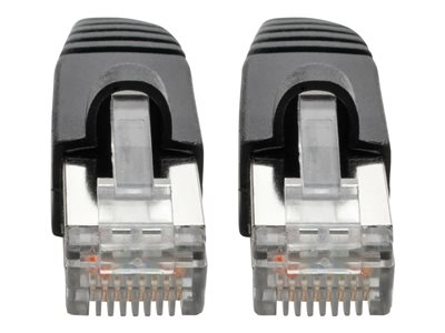 Tripp Lite   Cat6a 10G-Certified Snagless Shielded STP Ethernet Cable (RJ45 M/M), PoE, Black, 8 ft. patch cable 8 ft black N262-008-BK