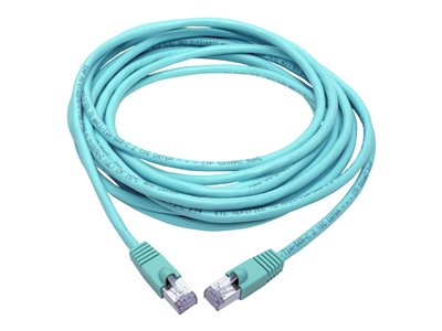Tripp Lite   Cat6a 10G-Certified Snagless Shielded STP Network Patch Cable (RJ45 M/M), PoE, Aqua, 25 ft. patch cable 25 ft aqua N262-025-AQ