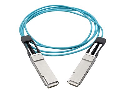 Tripp Lite   QSFP+ to QSFP+ Active Optical Cable 40Gb, AOC, M/M, Aqua, 2 m (6.6 ft.) 40GBase-AOC direct attach cable 2 m aqua N28F-02M-AQ