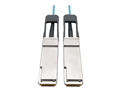 Tripp Lite   QSFP+ to QSFP+ Active Optical Cable 40Gb, AOC, M/M, Aqua, 2 m (6.6 ft.) 40GBase-AOC direct attach cable 2 m aqua N28F-02M-AQ
