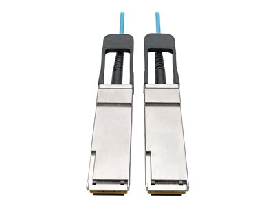 Tripp Lite   QSFP+ to QSFP+ Active Optical Cable 40Gb, AOC, M/M, Aqua, 10 m (32.8 ft.) 40GBase-AOC direct attach cable 10 m aqua N28F-10M-AQ