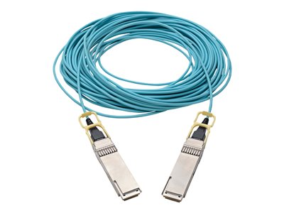 Tripp Lite   QSFP28 to QSFP28 Active Optical Cable 100GbE, AOC, M/M, Aqua, 20 m (65.6 ft.) 100GBase-AOC direct attach cable 20 m aqua N28H-20M-AQ