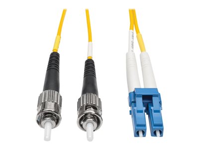 Tripp Lite   15M Duplex Singlemode 9/125 Fiber Optic Patch Cable LC/ST 50′ 50ft 15 Meter patch cable 15 m yellow N368-15M