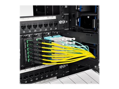 Tripp Lite   MTP/MPO (APC) Singlemode Patch Cable (F/F), 12 Fiber, 40/100 GbE, QSFP+ 40GBASE-PLR4, Plenum, Push/Pull Tab, Yellow, 1 m (3.3… N390-01M-12-AP