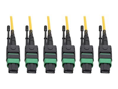 Tripp Lite   MTP/MPO (APC) Singlemode Slim Trunk Cable, 24-Strand, 40/100 GbE, 40/100GBASE-PLR4, Plenum, 6mm Dual Jacket, 11 m (36 ft.) tr… N392-11M-3X8-AP