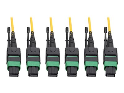 Tripp Lite   MTP/MPO (APC) Singlemode Slim Trunk Cable, 24-Strand, 40/100 GbE, 40/100GBASE-PLR4, Plenum, 6mm Dual Jacket, 45 m (147 ft.) t… N392-45M-3X8-AP
