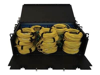 Tripp Lite   Preloaded Fiber Patch Panel, 3U 24x (12F MTP/MPO-APC to 4x LC Duplex F/F) 8F Trunk Cables, OS2 Singlemode, 10 m (32.8 ft.) pat… N48S-24M8L4-10
