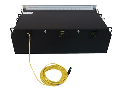 Tripp Lite   Preloaded Fiber Patch Panel, 3U 48x (12F MTP/MPO-APC to 4x LC Duplex F/F) 8F Trunk Cables, OS2 Singlemode, 5 m (16.4 ft.) patc… N48S-48M8L4-05