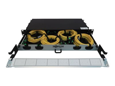Tripp Lite   Preloaded Fiber Panel, 1U 4x (3x8F MTP/MPO-APC F/F) 24F Trunk Cables, OS2 Singlemode, 10 m (32.8 ft.) rack cable management pa… N48S-4M3X8M-10