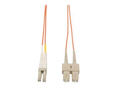 Tripp Lite   3M Duplex Multimode 50/125 Fiber Optic Patch Cable LC/SC 10′ 10ft 3 Meter patch cable 3 m N516-03M