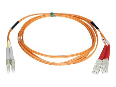 Tripp Lite   50M Duplex Multimode 50/125 Fiber Optic Patch Cable LC/SC 164′ 164ft 50 Meter patch cable 50 m orange N516-50M