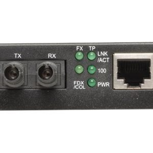 Tripp Lite   Fiber Optic 10/100BastT to 100BaseFX-ST Multimode Media Converter 2km 1310nm fiber media converter 10Mb LAN, 100Mb LAN N784-001-ST